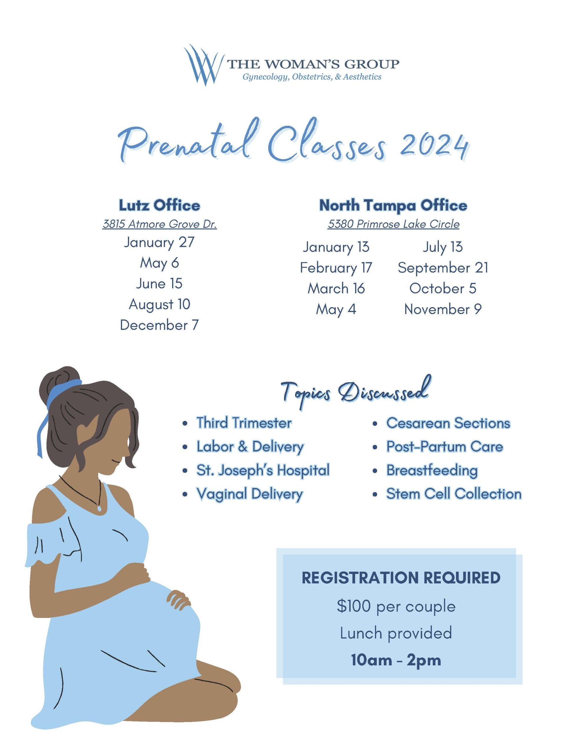 The Woman's Group Prenatal Class Schedule 2024
