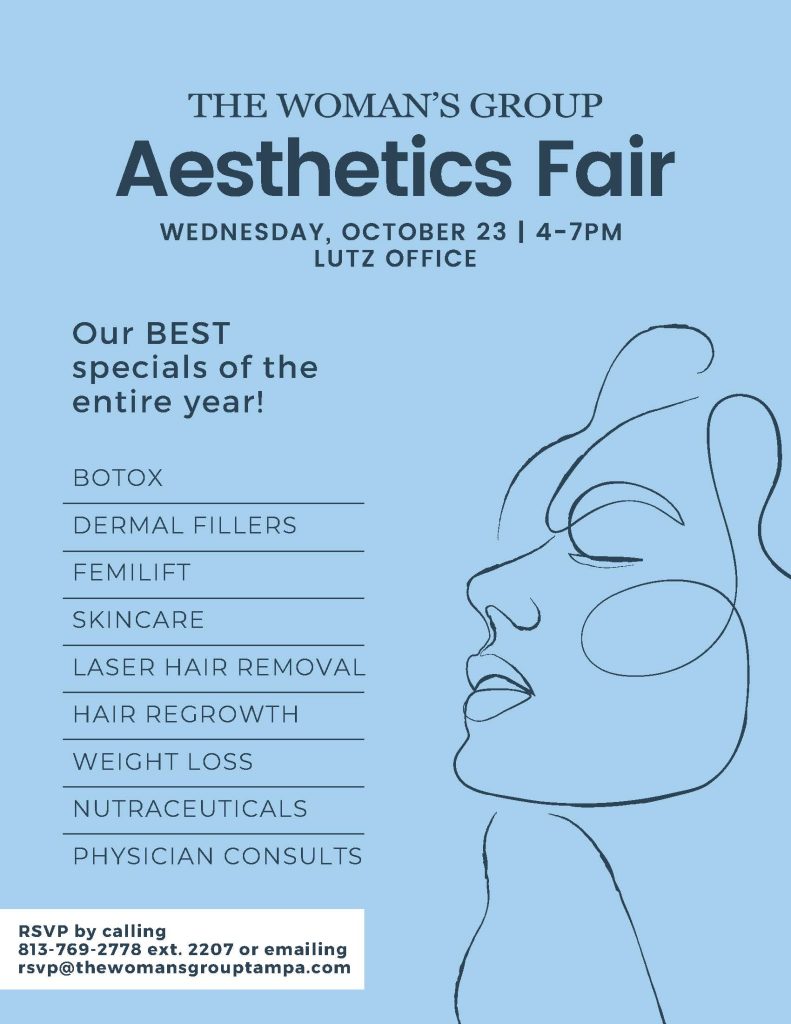 The Woman's Group Fall Aesthetics Fair 2024 flier